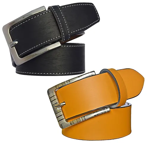 Most Liked Synthetic Leather Belts For Men Combo