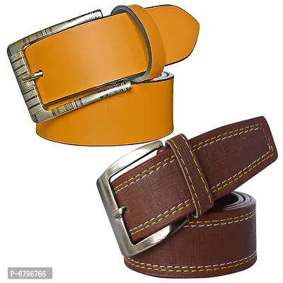 Loopa Formal And Casual PU Belts Combo  ( Size 28 To 38 )-thumb0
