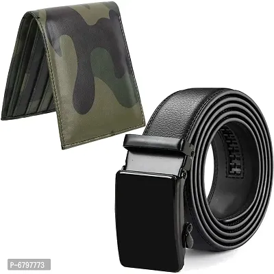 Men Multicolor Synthetic Belt And Wallet ( Size 28 To 38 )-thumb0