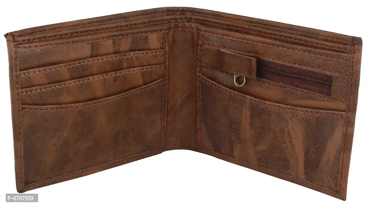 Loopa Brown Casual Artificial Leather Wallet For Men