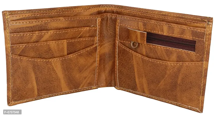 Loopa Tan Casual Artificial Leather Wallet For Men