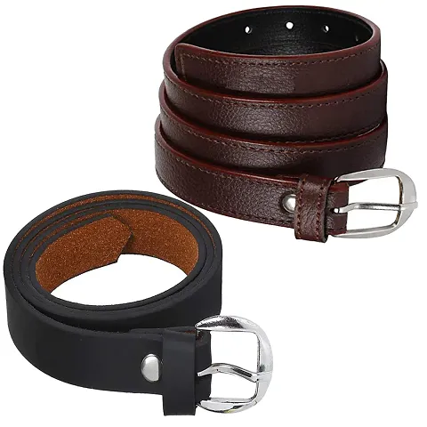 Combo Of 2 Classy Formal And Casual PU Belts For Women