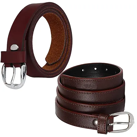 Combo Of 2 Classy Formal And Casual PU Belts For Women