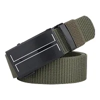 Sunshopping Men?s Causal Nylon Woven Fabric Auto-lock buckle Belt (BAG-78) (Free Size, Green)-thumb1