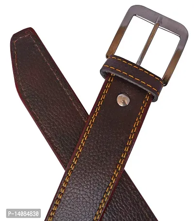 Sunshopping Men's Black And Brown Synthetic Leather Belt Combo-thumb5