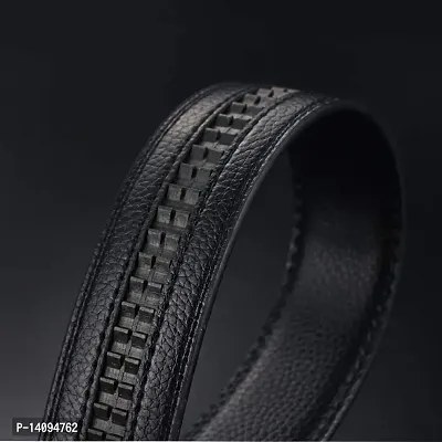 Sunshopping Men's Formal PU Leather Black Autolock Grip Belt (HTP-2-BL) (Free Size, Black-1)-thumb3