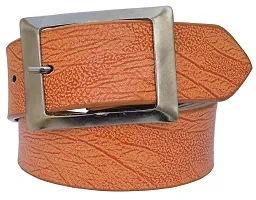 Sunshopping Men's Tan And Brown Synthetic Leather Belt Combo-thumb1