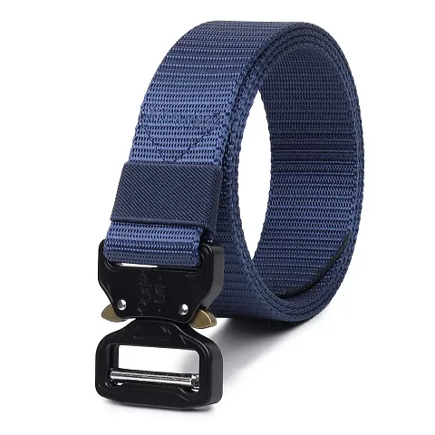 Sunshopping Men's Nylon woven fabric Belt,Hole free Nylon Belt (BAG-1-BL)