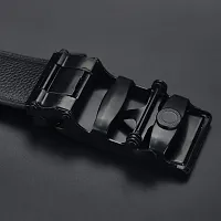 Sunshopping Men's Formal PU Leather Black Autolock Grip Belt (HTP-1-BL) (Free Size, Black-2)-thumb3