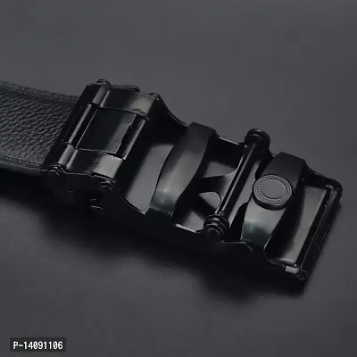 Sunshopping Men's PU Leather Black Autolock Grip Belt (HTP-2-BL) (Free Size, Black 2)-thumb3