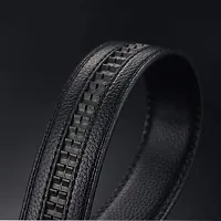 Sunshopping Men's PU Leather Black Autolock Grip Belt (HTP-2-BL) (Free Size, Black 2)-thumb3