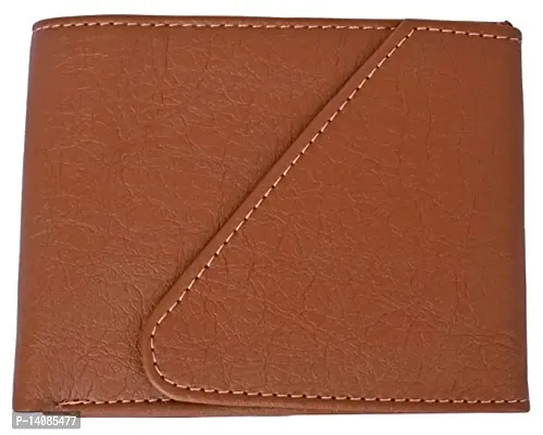 Sunshopping men's Black synthetic leather wallet (Tan)