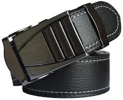 Sunshopping men's brown and black synthetic leather auto lock buckle belt combo (FDR_TB_ARM_155)-thumb2