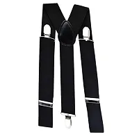 WHOLESOME DEAL unisex red and black stretchable suspender with bow combo(susbw001) (Royal Blue And Black)-thumb2