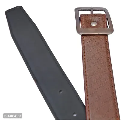 Sunshopping Men's Brown And Tan Synthetic Leather Belt Combo-thumb4