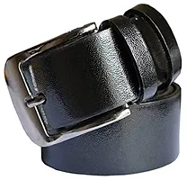 Sunshopping men's black synthetic leather needle pin point buckle belt with black wallet combo (QUK-4)-thumb1