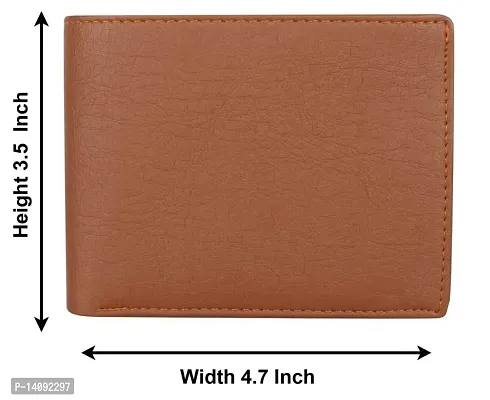 Sunshopping Men's Tan Synthetic Leather Wallet (Album Wallet) (Tan)-thumb5