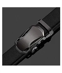 Sunshopping Men's Formal  Casual Black PU Leather Autolock Grip Belt (HTP-32)-thumb1