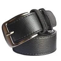 Sunshopping men's brown leather needle pin point buckle with black synthetic leather needle pin point buckle belts combo with black socks (r-226)-thumb2