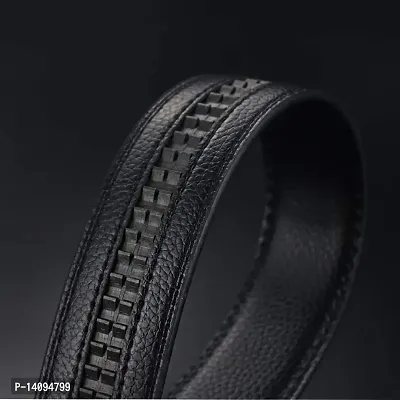 Sunshopping Men's Formal PU Leather Black Autolock Grip Belt (HTP-1-BL) (Free Size, Black-3)-thumb5