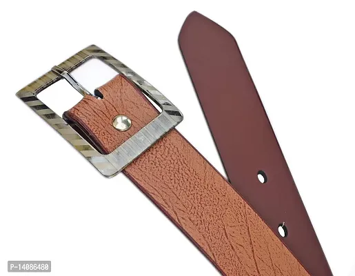 Sunshopping Men's Brown Synthetic Leather Belt Combo-thumb4