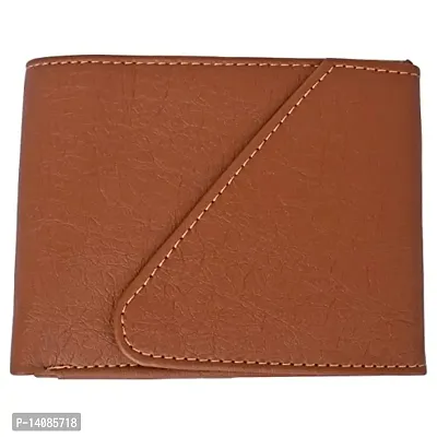 Sunshopping men's tan color synthetic leather wallet (Tan)