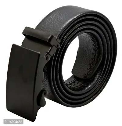 Sunshopping Men's PU Leather Black Autolock Grip Belt (HTP-2-BL) (Free Size, Black)-thumb0