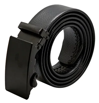 Sunshopping Men's PU Leather Black Autolock Grip Belt (HTP-2-BL)