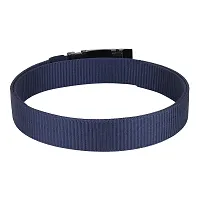 Sunshopping Men?s Causal Nylon Woven Fabric Auto-lock buckle Belt (BAG-78) (Free Size, Navy Blue)-thumb3