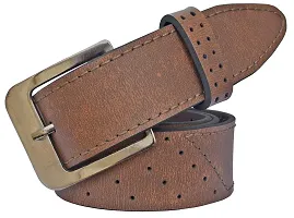 Sunshopping Men's Black And Brown Synthetic Leather Belt Combo-thumb1