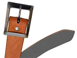 Sunshopping Men's Tan And Brown Synthetic Leather Belt Combo-thumb3