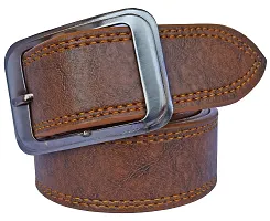 Sunshopping Men's Brown Synthetic Leather Belt Combo-thumb1