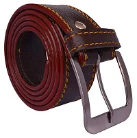 Sunshopping Men's Black And Brown Synthetic Leather Belt Combo-thumb1