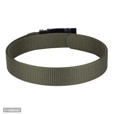 Sunshopping Men?s Causal Nylon Woven Fabric Auto-lock buckle Belt (BAG-78) (Free Size, Green)-thumb4