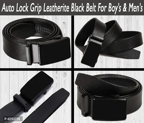Mens Auto Lock Grip Leatherite Belt-thumb3