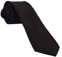 Loopa Mens and Womens Black Solid Tie-thumb1