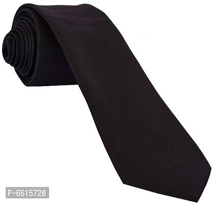 Loopa Mens and Womens Black Solid Tie-thumb2