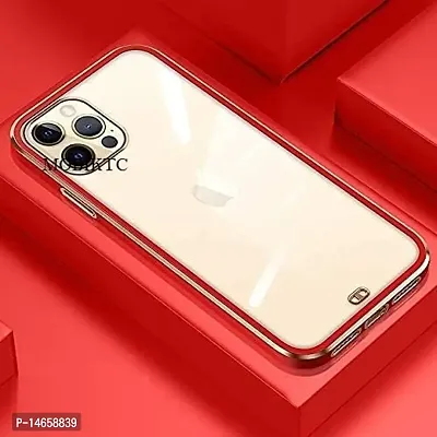 MOBIKTC Chrome Back Cover Compatible for iPhone 13 Pro Max -[Gold Red]-thumb0