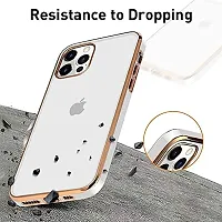 MOBIKTC Smart Chrome Back Cover Compatible for iPhone 11 Pro [Transparent Plating Back Cases Soft TPU Case Cover Electroplating + Transparent Shell Protection, Slim,Comfortable Feel] -Gold Black-thumb2