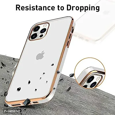 MOBIKTC Smart Chrome Back Cover Compatible for iPhone 11 Pro [Transparent Plating Back Cases Soft TPU Case Cover Electroplating + Transparent Shell Protection, Slim,Comfortable Feel] -Gold Black-thumb3