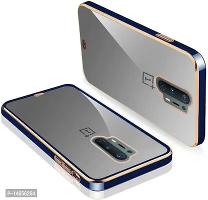 MOBIKTC for OnePlus 8 Pro / 1+8 Pro Back Cover Smart Chrome Case Cover [Transparent Plating Back Cases Soft TPU Case Cover Electroplating + Transparent Shell Protection, Slim,Comfortable Feel] Back Cover fo OnePlus 8 Pro / 1+8 Pro -BlueGold