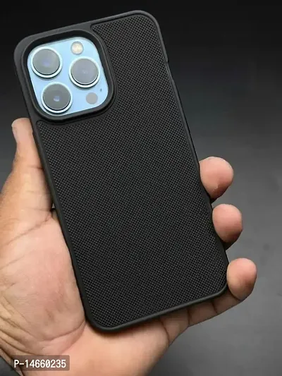 MOBIKTC Frosted Dotted Soft Case Back Cover for iPhone 13 Pro (Black)