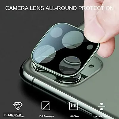 MOBIKTC Back Camera Lens Protector for iPhone 11 Pro Max (6.5); Anti Scratch Camera Protector Alloy Metallic Ring-Black-thumb2