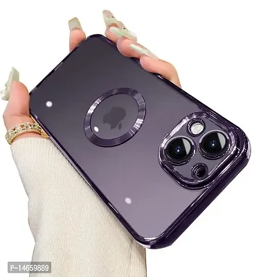 MOBIKTC for iPhone 14 Plus Clear Silicone Case Latest New Soft TPU Shockproof Full-Body Cover Case for iPhone 14 Plus (Deep Purple)