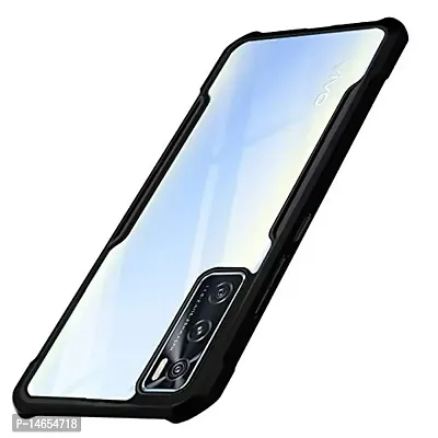 MOBIKTC for Vivo V20 SE Back Cover Case [Shockproof Crystal Clear | 360 Degree Protection | Protective Design | Transparent] Back Cover for Vivo V20 SE (Black Bumper)