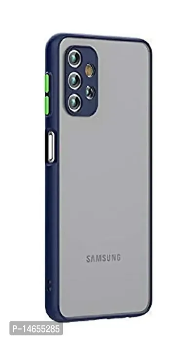 MOBIKTC Samsung Galaxy A72, Smoke Back Cover [Smoke Series Translucent Shock-Proof Smooth Rubberized Matte Hard Back Case Cover with Camera Protection Case Cover for Samsung Galaxy A72 [Blue]