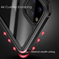 MOBIKTC for iPhone 11 Pro Back Cover Case | Shockproof Crystal Clear | 360 Degree Protection | Protective Design | Transparent Back Cover Case for iphone 11 pro Black Bumper-thumb2