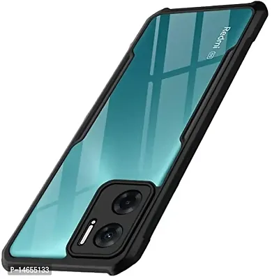 MOBIKTC Back Cover Case Redmi Note 11E 5G/Redmi 10 Prime Plus 5G Shockproof Crystal Clear | 360 Degree Protection | Protective Design | Transparent Back Cover Case for Redmi Note 11E 5G/Redmi 10 Prime Plus 5G (Black Bumper)