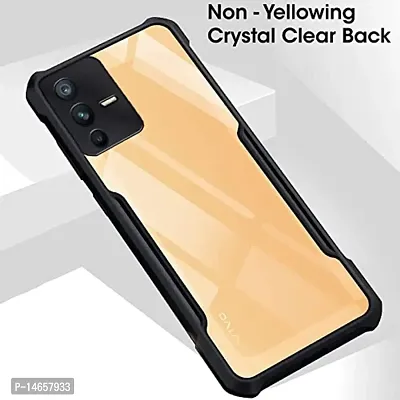 MOBIKTC for Xiaomi Redmi Note 11|Note 11S Back Cover Case | Ultra Thin 360 Degree Protection Crystal Clear Tranparent Bumper Back Cover Case for Xiaomi Redmi Note 11|Note 11S - Black Bumper-thumb3