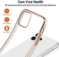 MOBIKTC Smart Chrome Back Cover Compatible for iPhone 12 Pro Max [Transparent Plating Back Cases Soft TPU Case Cover Electroplating + Transparent Shell Protection, Slim,Comfortable Feel] -Gold Green-thumb4